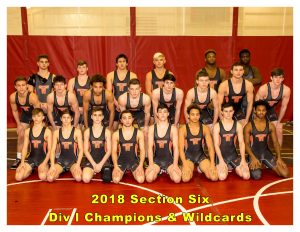 2018 Section Six Division I wrestling champions