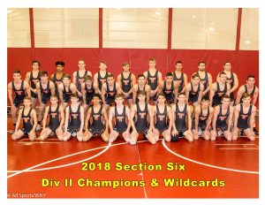 2018 Section Six Division II wrestling champions & wildcards