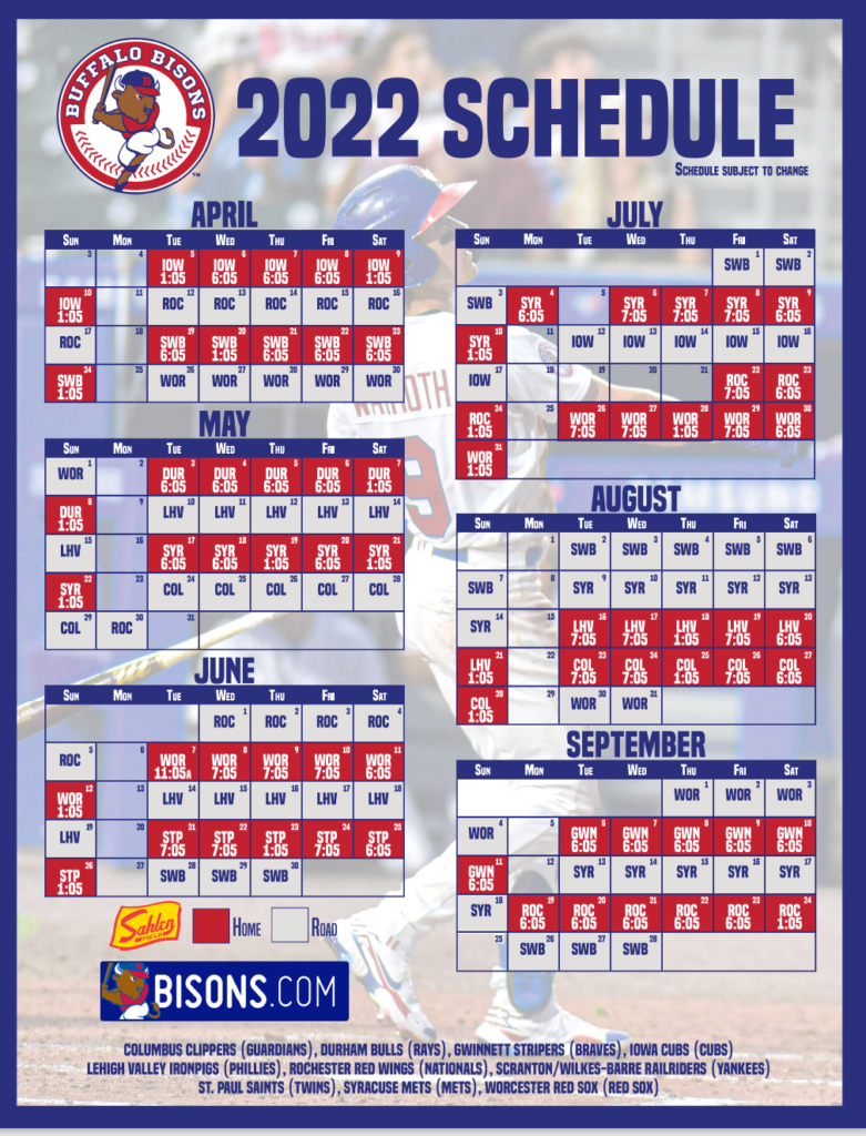 Buffalo Bisons Schedule